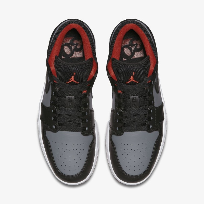 Air Jordan 1 Low Black Red Grey 553558 020 Grailify